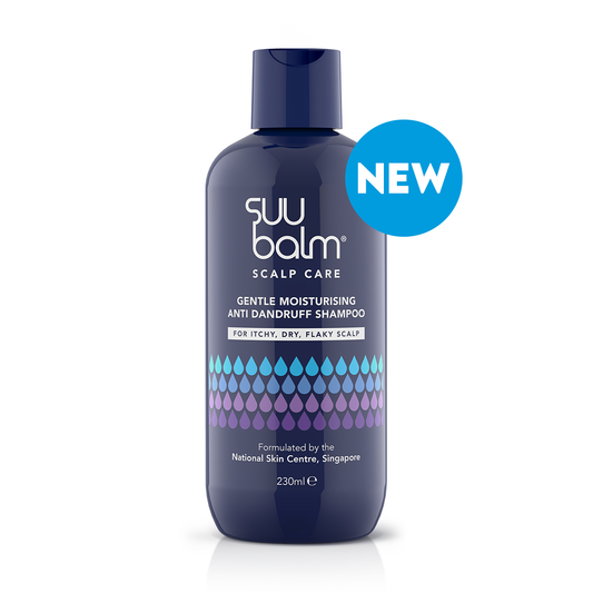 Suu Balm Scalp Care - Shampoo Anti Ketombe (230ml) + Suu Balm Hair Scalp Moisturizer Spray untuk Atasi Kulit Kepala Gatal (40ml)