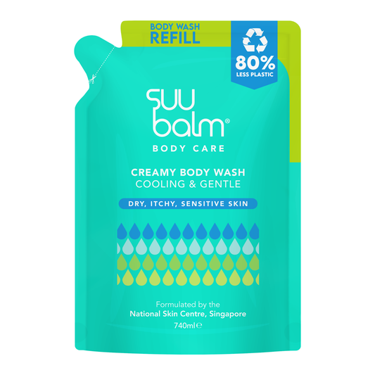 Suu Balm® Creamy Body Wash Cooling & Gentle Kemasan Refill