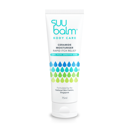 Suu Balm Ceramide Moisturizer on a white background