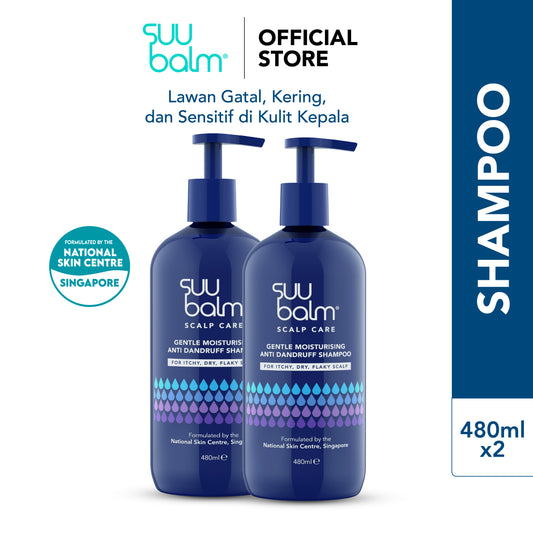 Suu Balm® Gentle Moisturising Anti Dandruff Shampoo 480ML Twin Pack