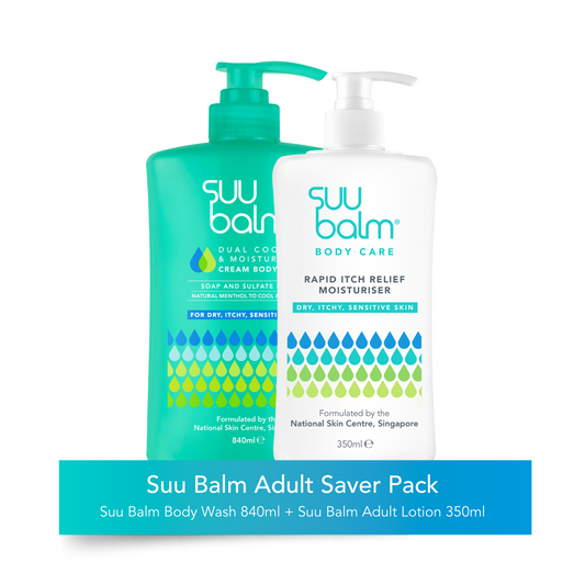 Suu Balm® Cleanse and Moisturise Bundle (Cream 350ml + Wash 840ml)