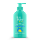 Teal bottle of suu balm Kids Creamy Head to Toe Wash on a white background