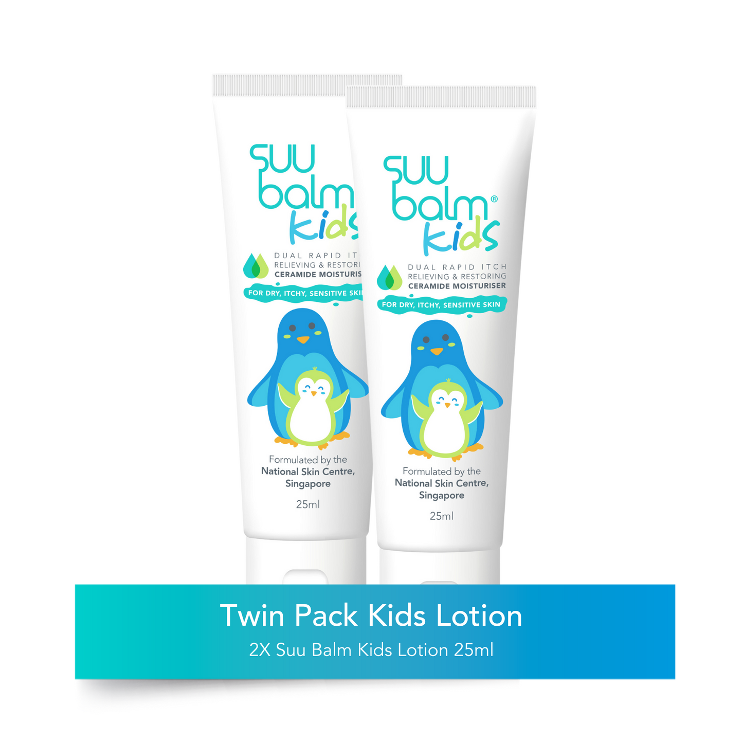 Suu Balm® Kids Dual Rapid Itch Relieving and Restoring Ceramide Moisturiser Value Bundle (2 X 25ml)