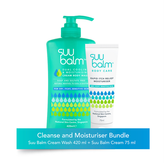 Suu Balm® Cleanse and Moisturise Bundle (Cream 75ml + Wash 420ml)